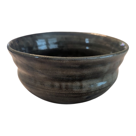 Y2K Green Handmade Signed Texas Pottery Bowl 7\